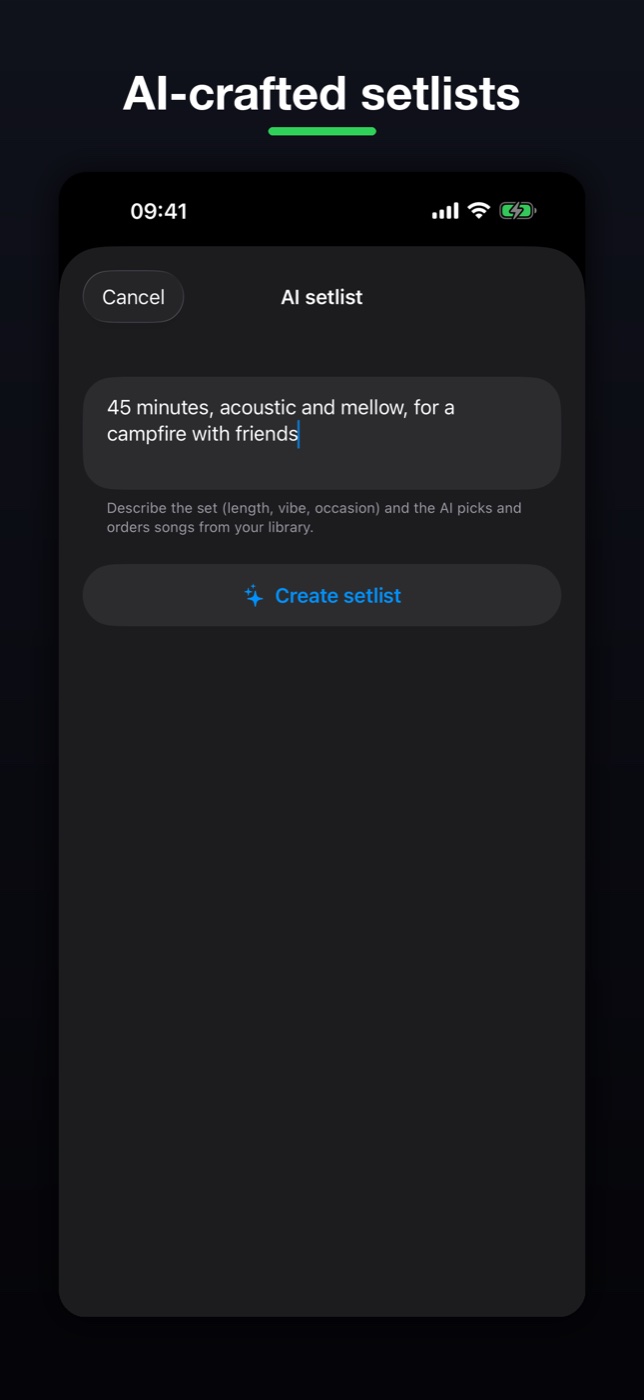 ChordFlow AI-crafted setlists from your library